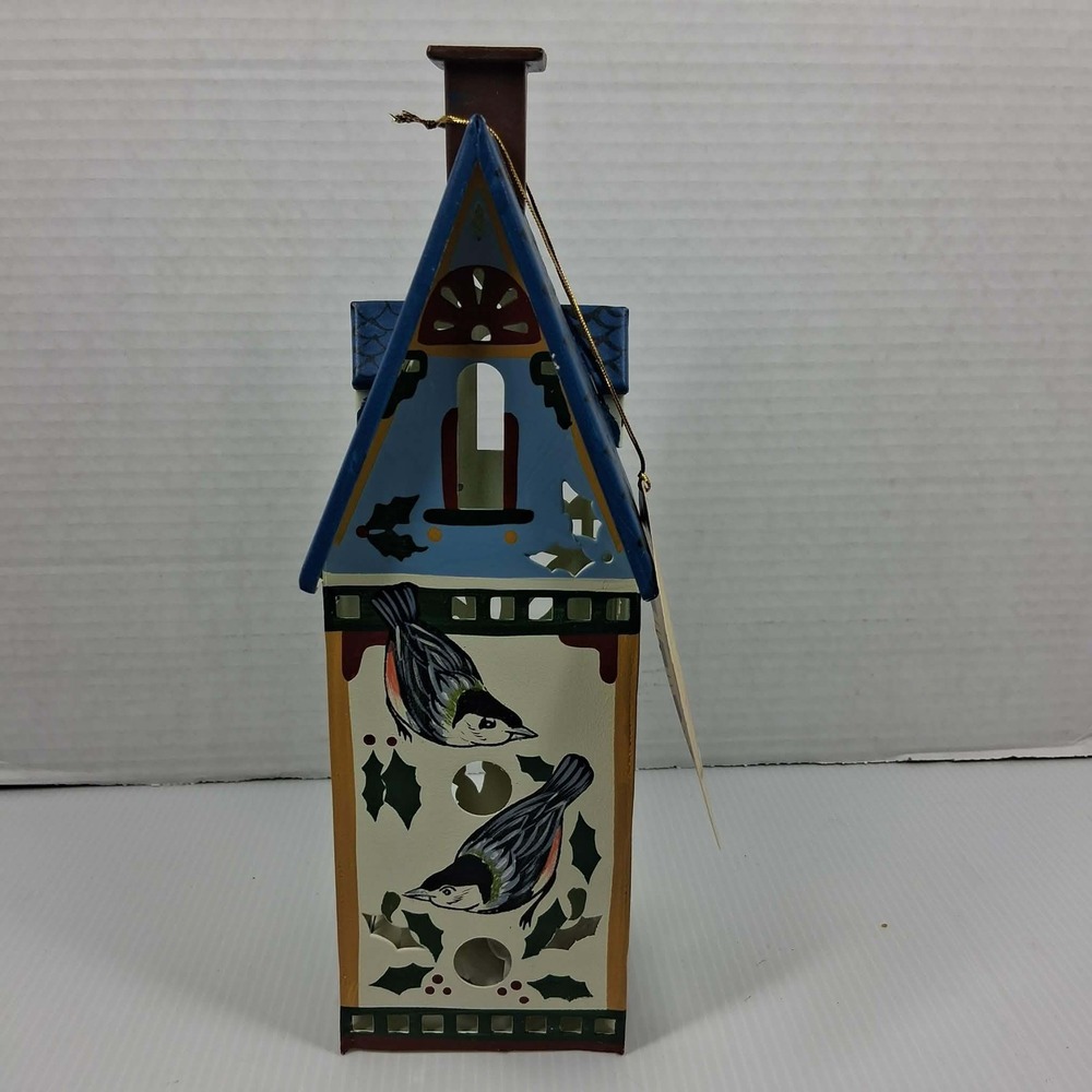 Lenox Winter Greetings Toleware Nuthatch Birdhouse Tealight Holder 6049704